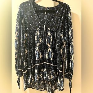 Free People | Free People Blue multi color Tunic Top